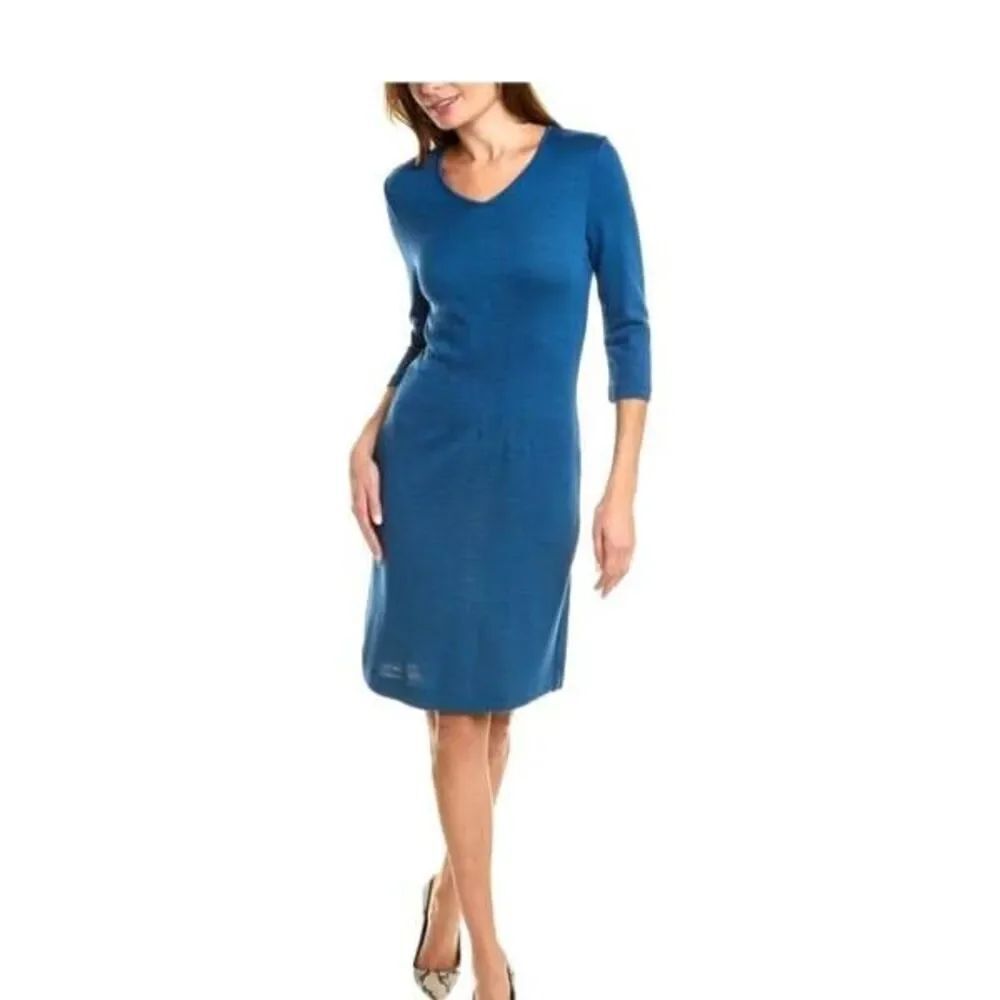 Leggiadro blue v neck dress sz 8